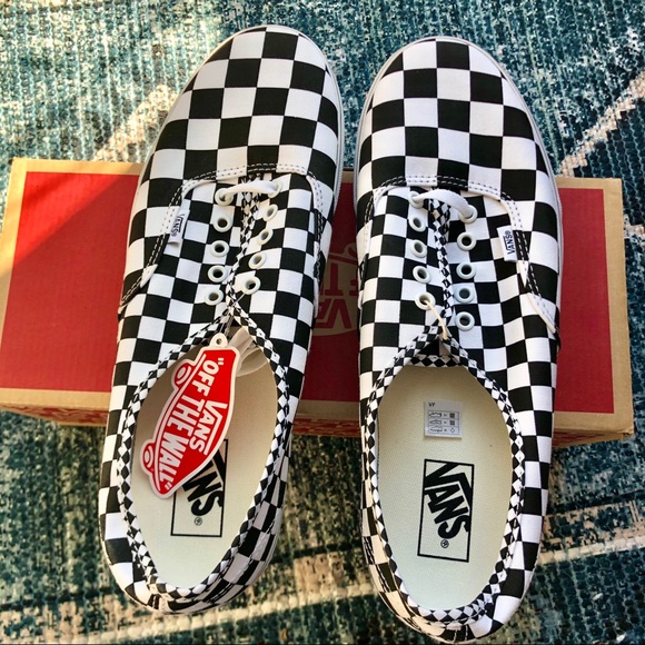 Vans Authentic Mix Checker Sneakers Black/White - Picture 7 of 13